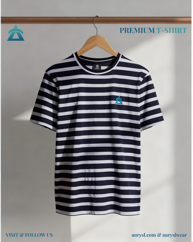 black and striped t-shirt for men