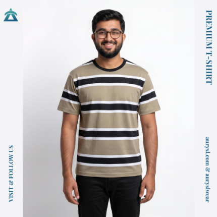 Premium Men’s Classic Wide Stripe T-Shirt
